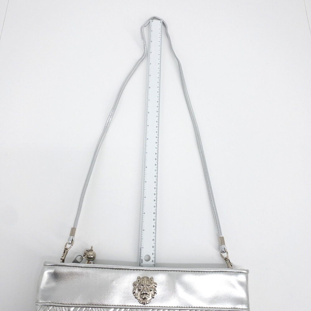 Warren Reed Bag Silver Lion Head Tassel Shoulder Bag Clutch Removable Strap - Picture 15 of 16